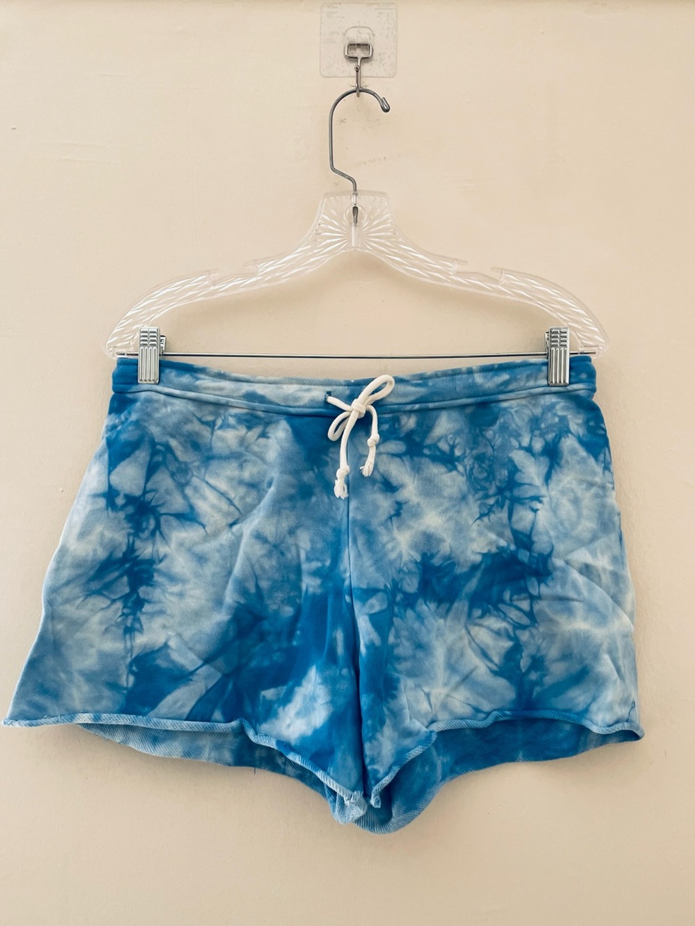 Like New! Betsey Johnson Blue Tie-dye French Terry Cloth Cotton Shorts Size S/M